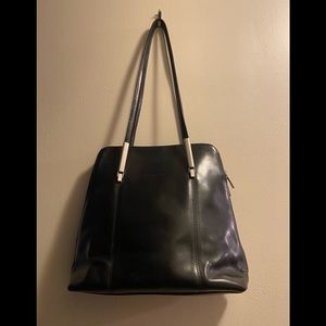 Salami Paris Black Shoulder Leather Purse